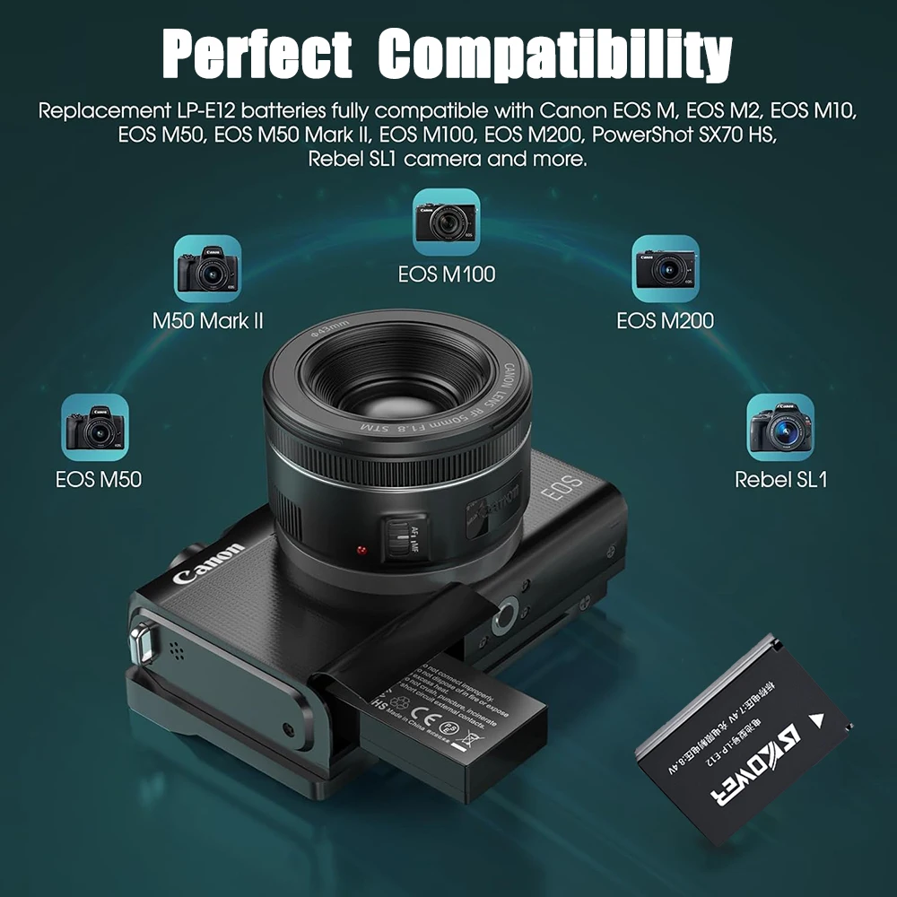 New LP-E12 Camera Battery for  - Canon Camera Eos M50 Mark Ii ulasan dan harga